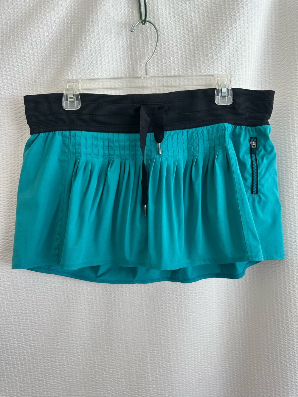 Lululemon Run Revitalize Skirt Turquoise Black Size 8 Vintage Running Skort